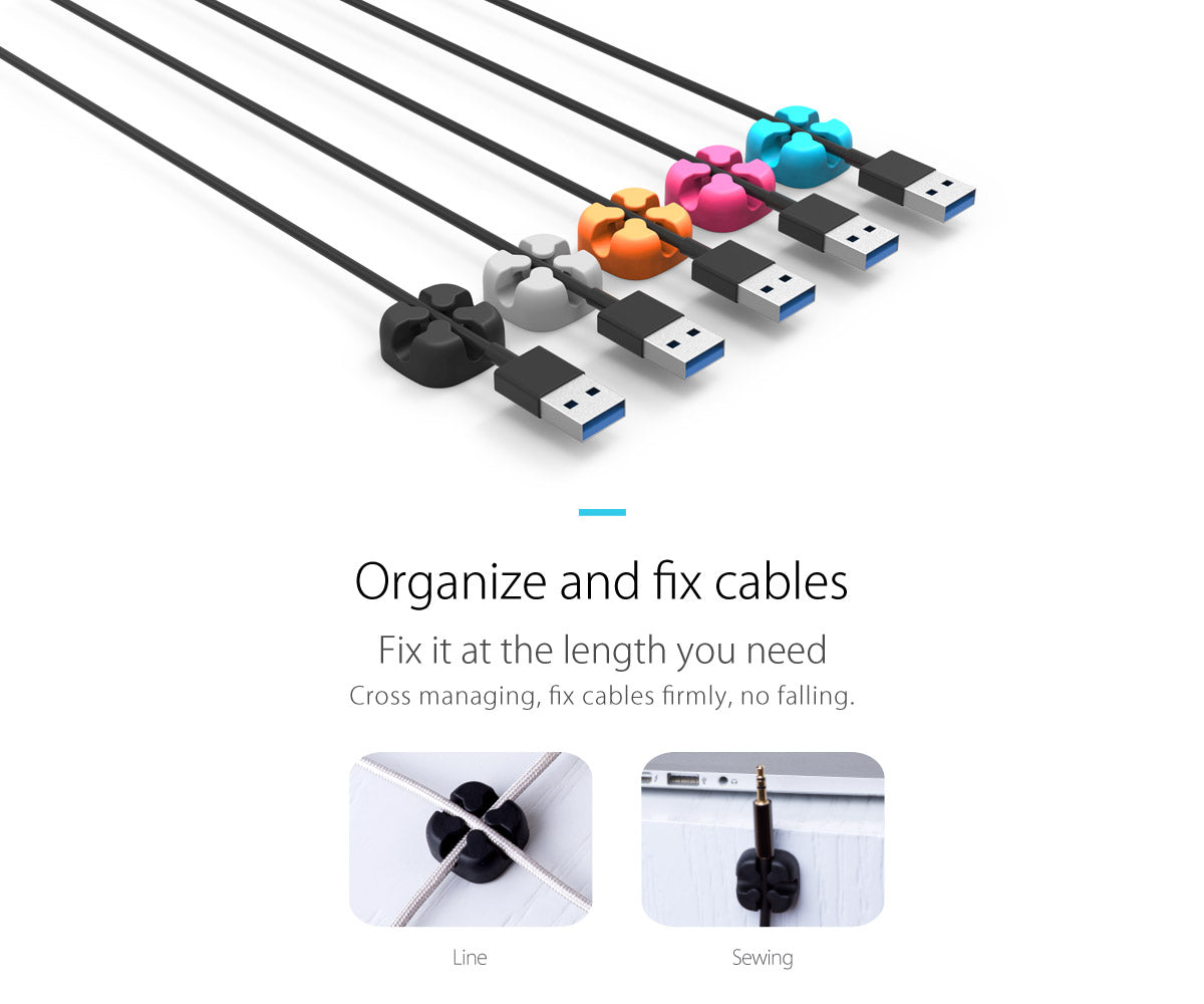 Organizador de cables 5 colores Orico