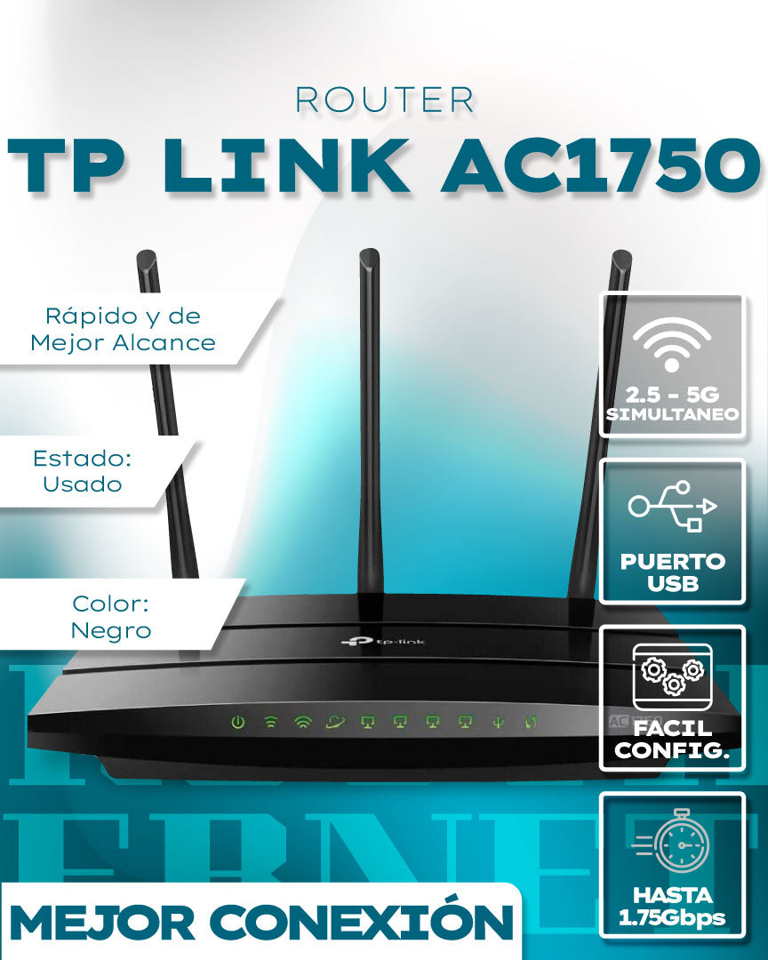 Router TP-Link AC1750 (Usado)