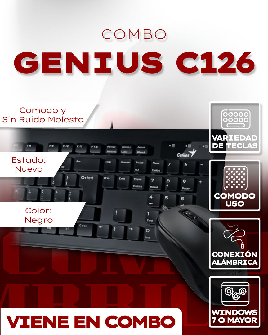 Combo Teclado Genius C126