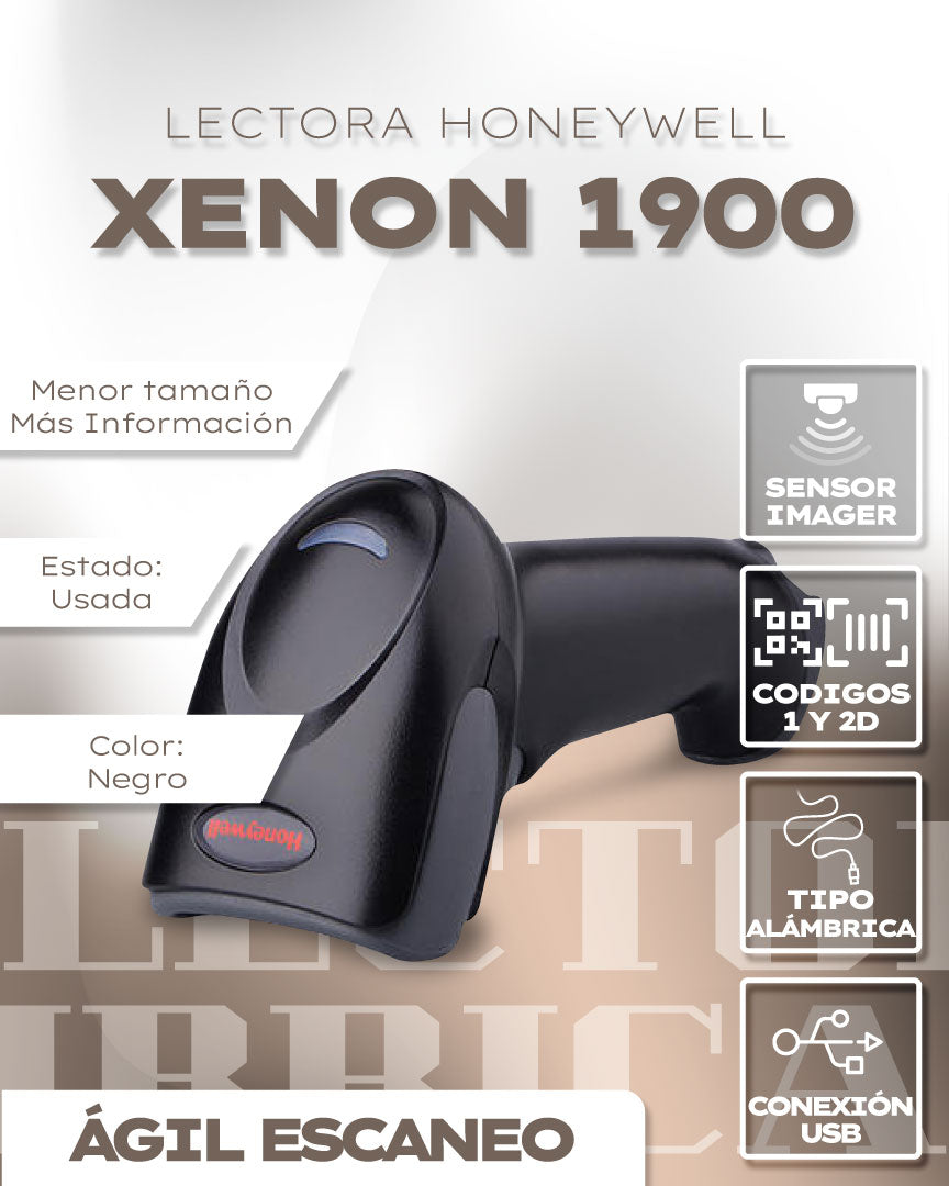 Lectora de Códigos Honeywell xenón 1900 (Usado)