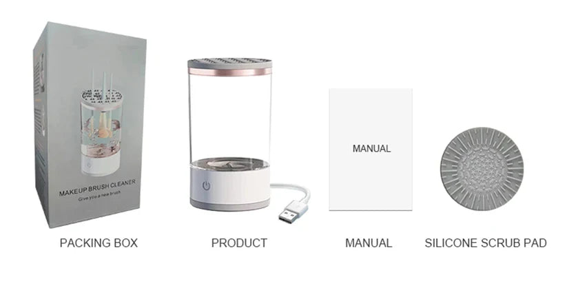 GlamClean®-🖌️Limpiador Eléctrico de Brochas✨ Revolucionará tu Rutina