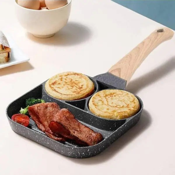 CookMaster® 🍳¡Cocina más, limpia menos!🍴Sartén Antiadherente de 3 Puestos👨🍳
