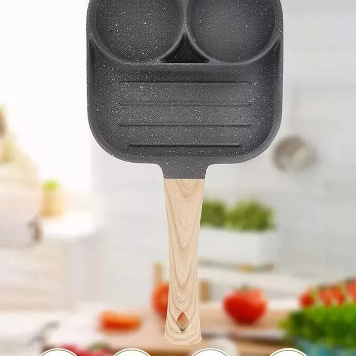 CookMaster® 🍳¡Cocina más, limpia menos!🍴Sartén Antiadherente de 3 Puestos👨🍳
