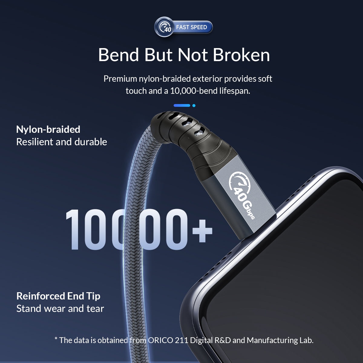 Cable de datos Thunderbolt 4 ORICO